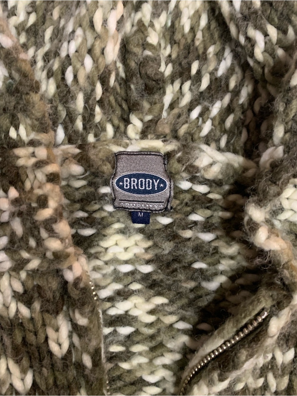 Brody Olive & Cream Chunky Knit Women's Sweater